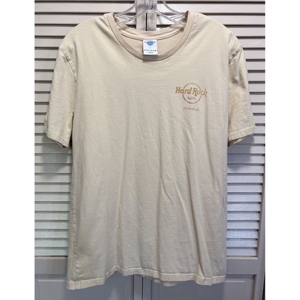 Hard Rock Nashville Graphic Logo Tshirt Crew Neck Short Sleeve Size L